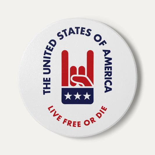 Live Free or Die Ceramic Coaster