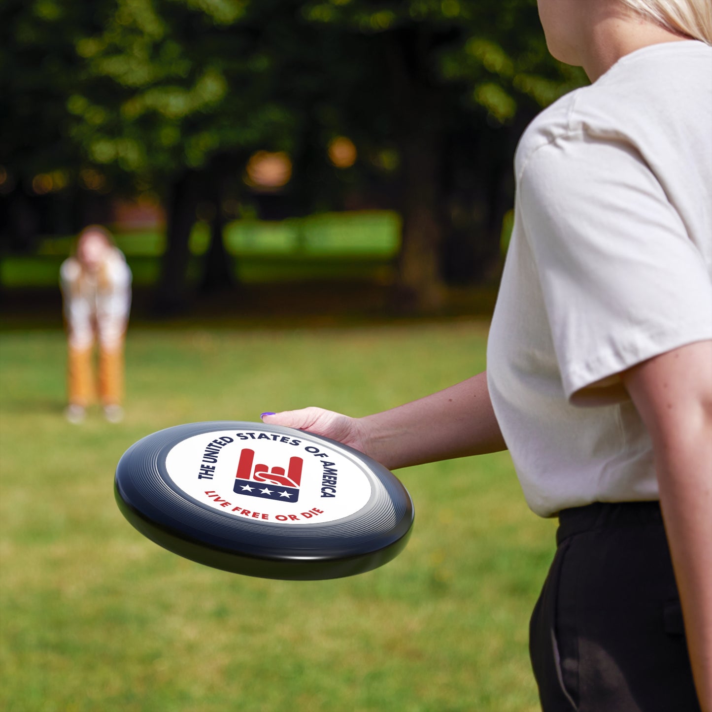 Live free or die Wham-0 Frisbee