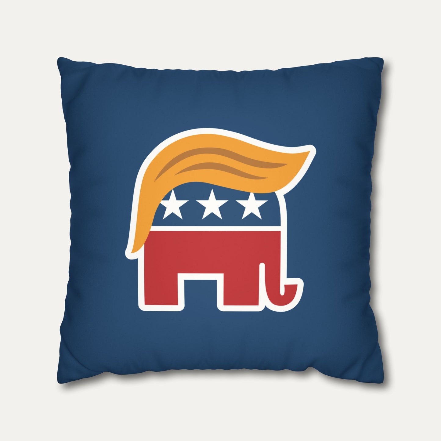 Orange Man Rad Faux Suede Pillowcase (Blue)