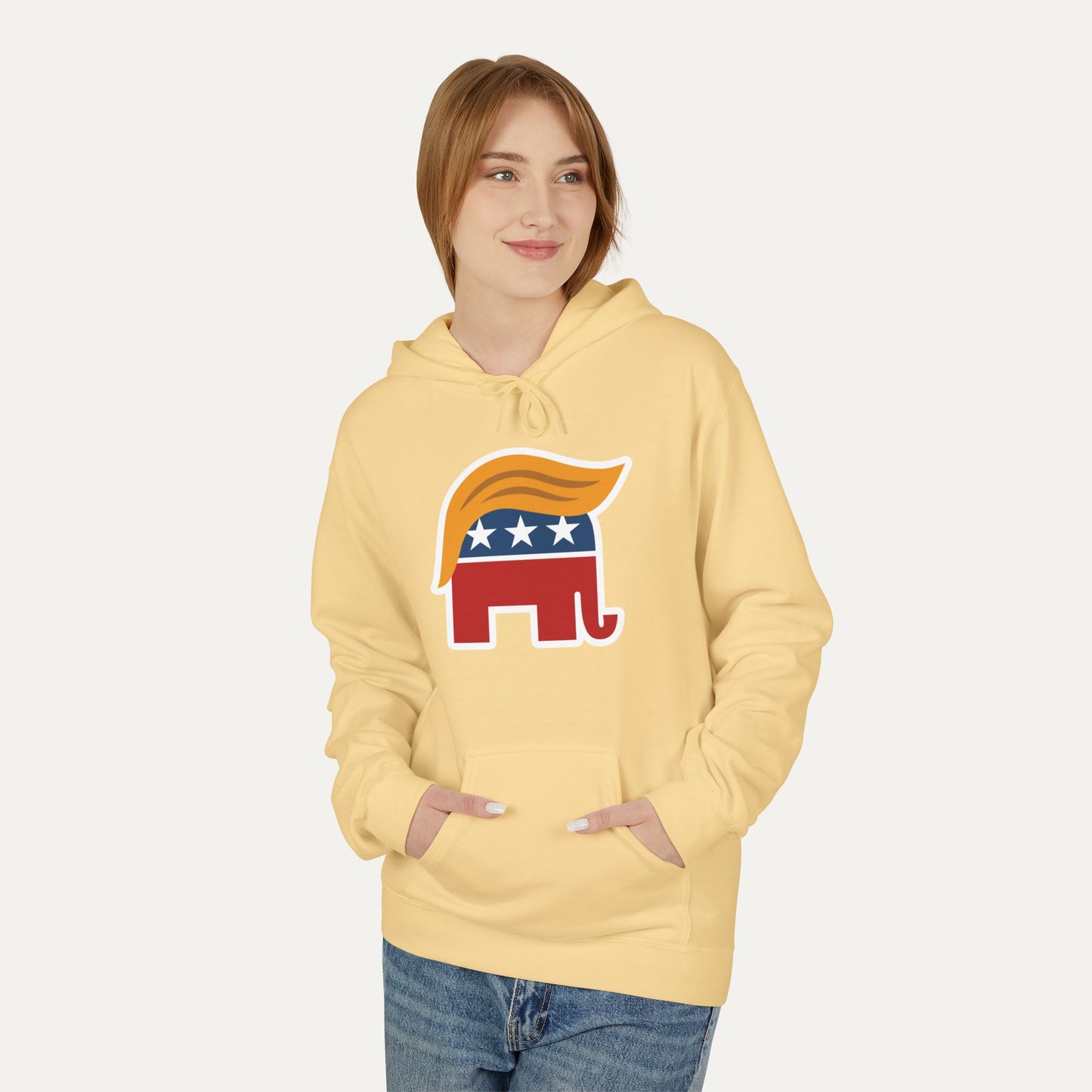 Orange Man Rad Fleece Unisex Hoodie