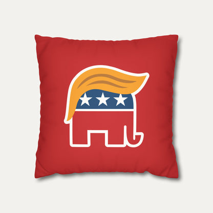 Orange Man Rad Faux Suede Pillowcase (Red)