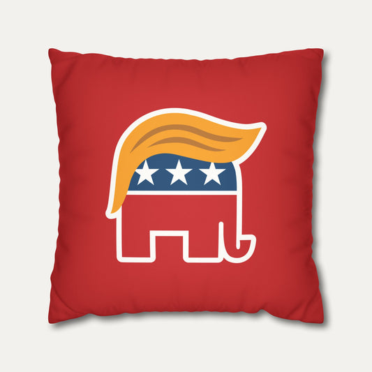 Orange Man Rad Faux Suede Pillowcase (Red)
