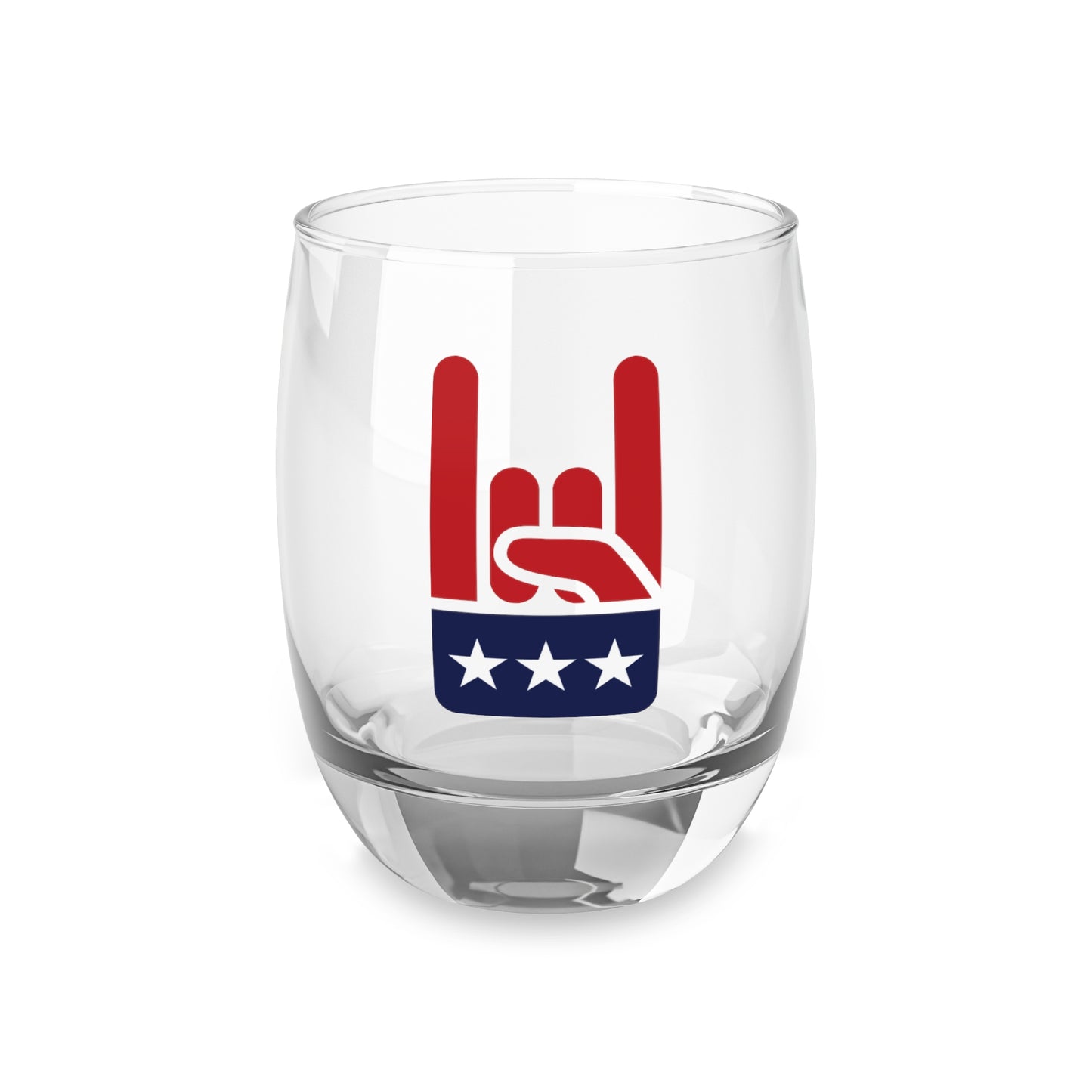 Horns Up Whiskey Glass