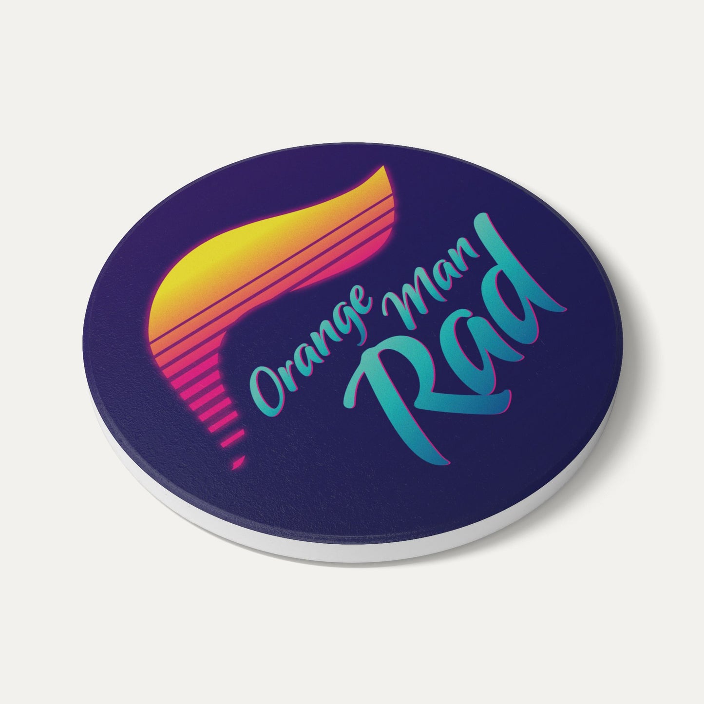 Orange Man Rad Retro Ceramic Coaster