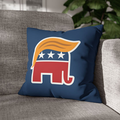 Orange Man Rad Faux Suede Pillowcase (Blue)