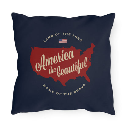 America the Beautiful Outdoor Pillows