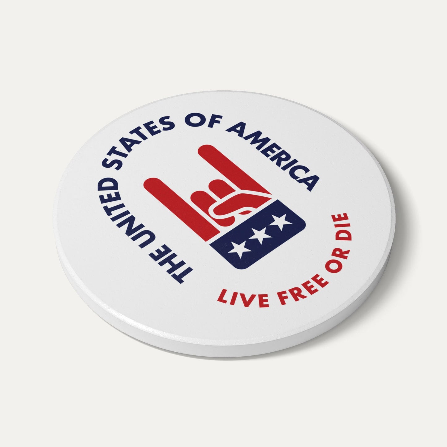 Live Free or Die Ceramic Coaster