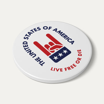 Live Free or Die Ceramic Coaster
