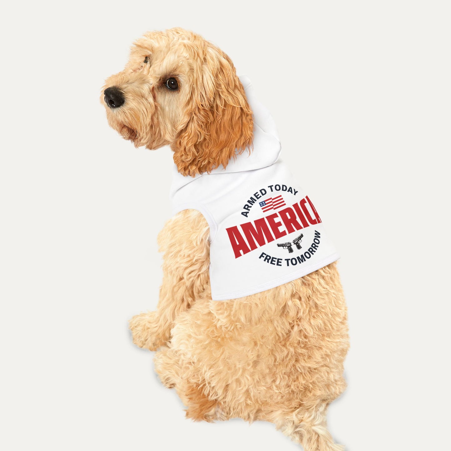 Armed Today, Free Tomorrow Pet Hoodie