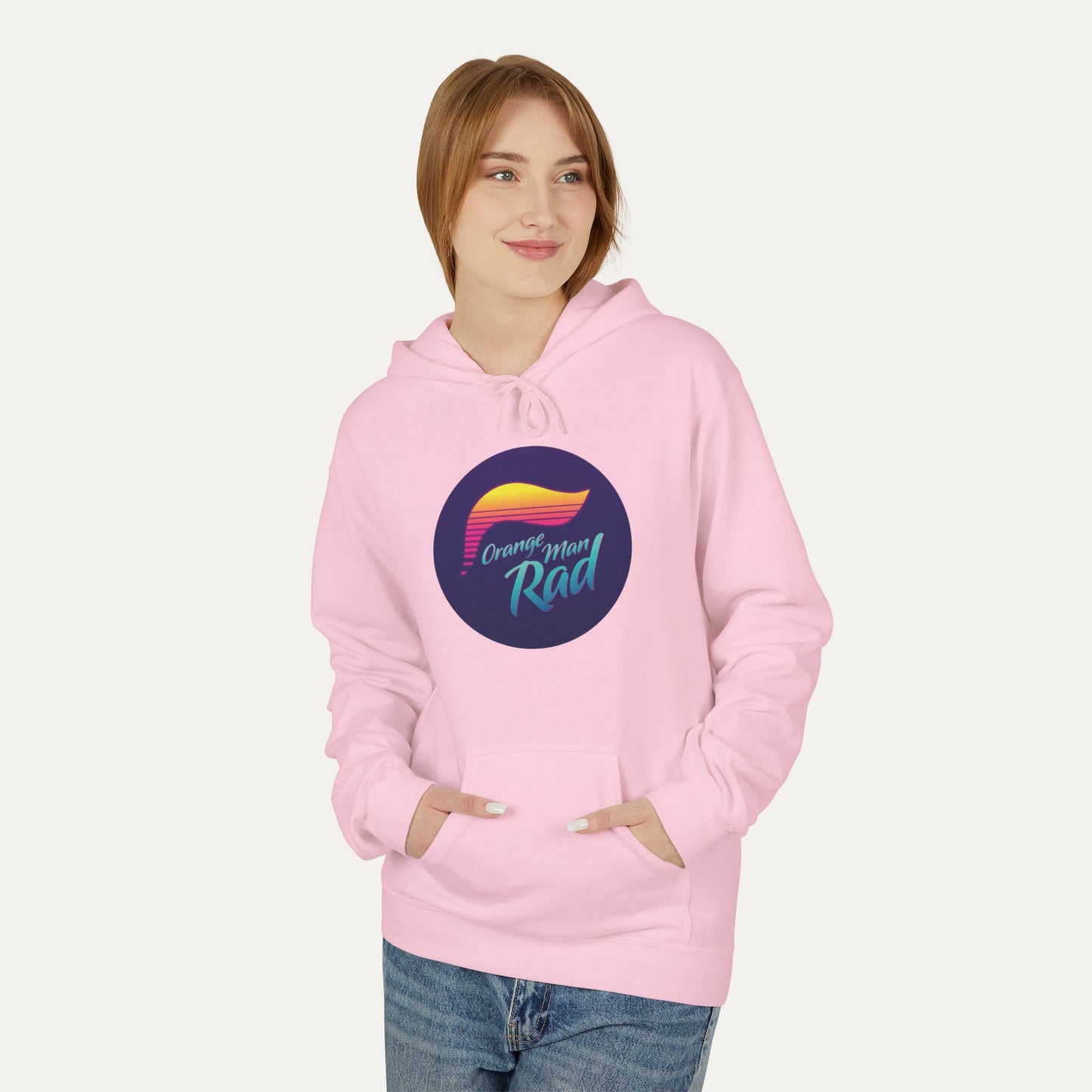 Orange Man Rad Retro Fleece Unisex Hoodie