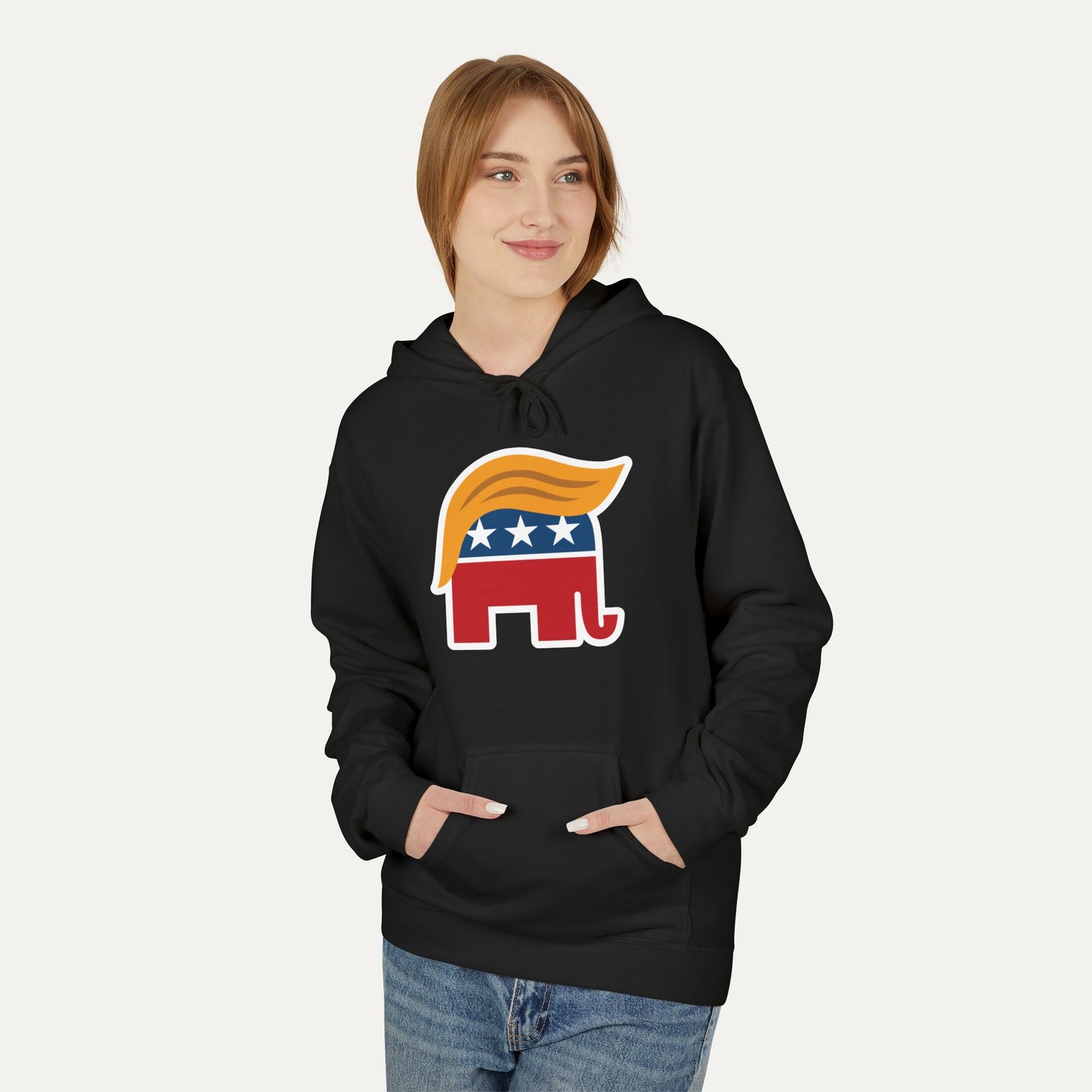 Orange Man Rad Fleece Unisex Hoodie