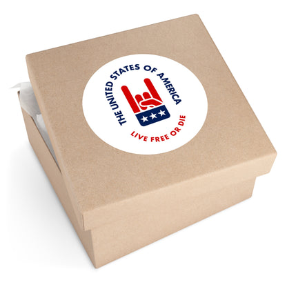 Live Free or Die Round Stickers