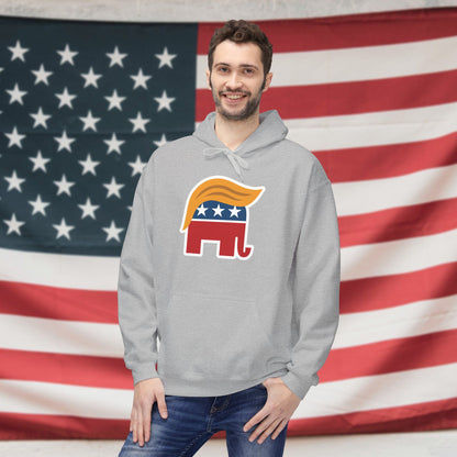 Orange Man Rad Fleece Unisex Hoodie