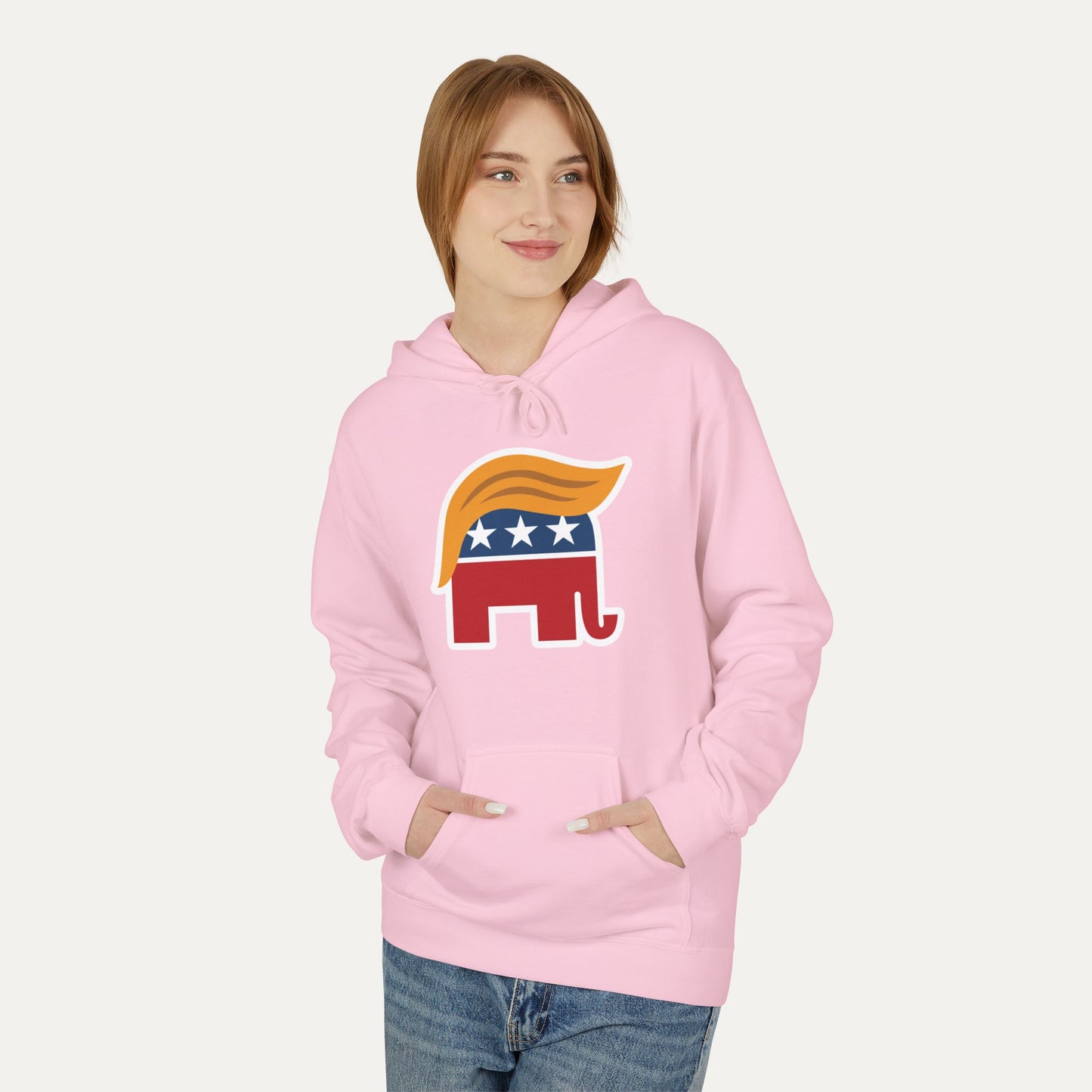 Orange Man Rad Fleece Unisex Hoodie