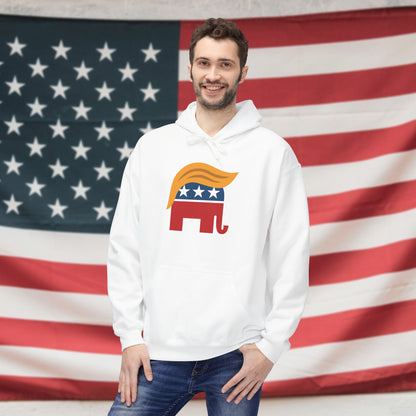 Orange Man Rad Fleece Unisex Hoodie