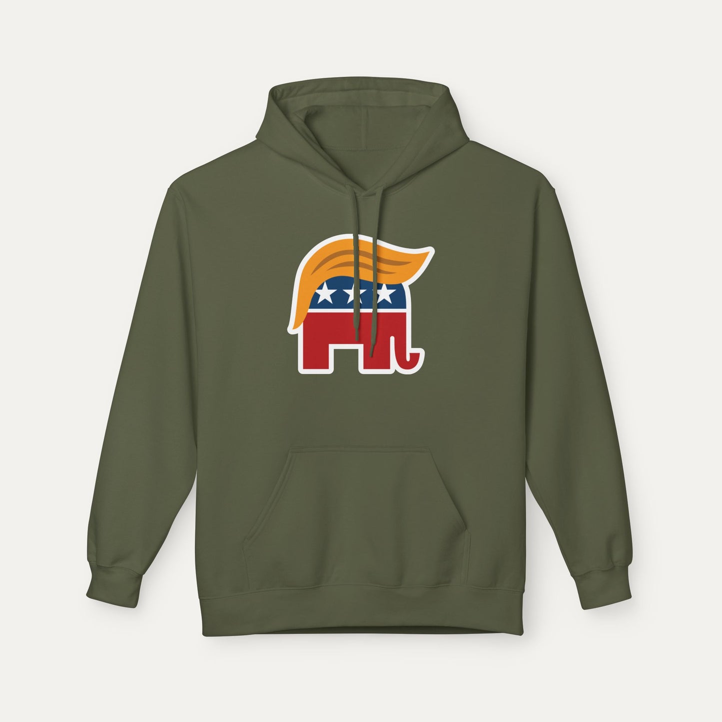 Orange Man Rad Fleece Unisex Hoodie