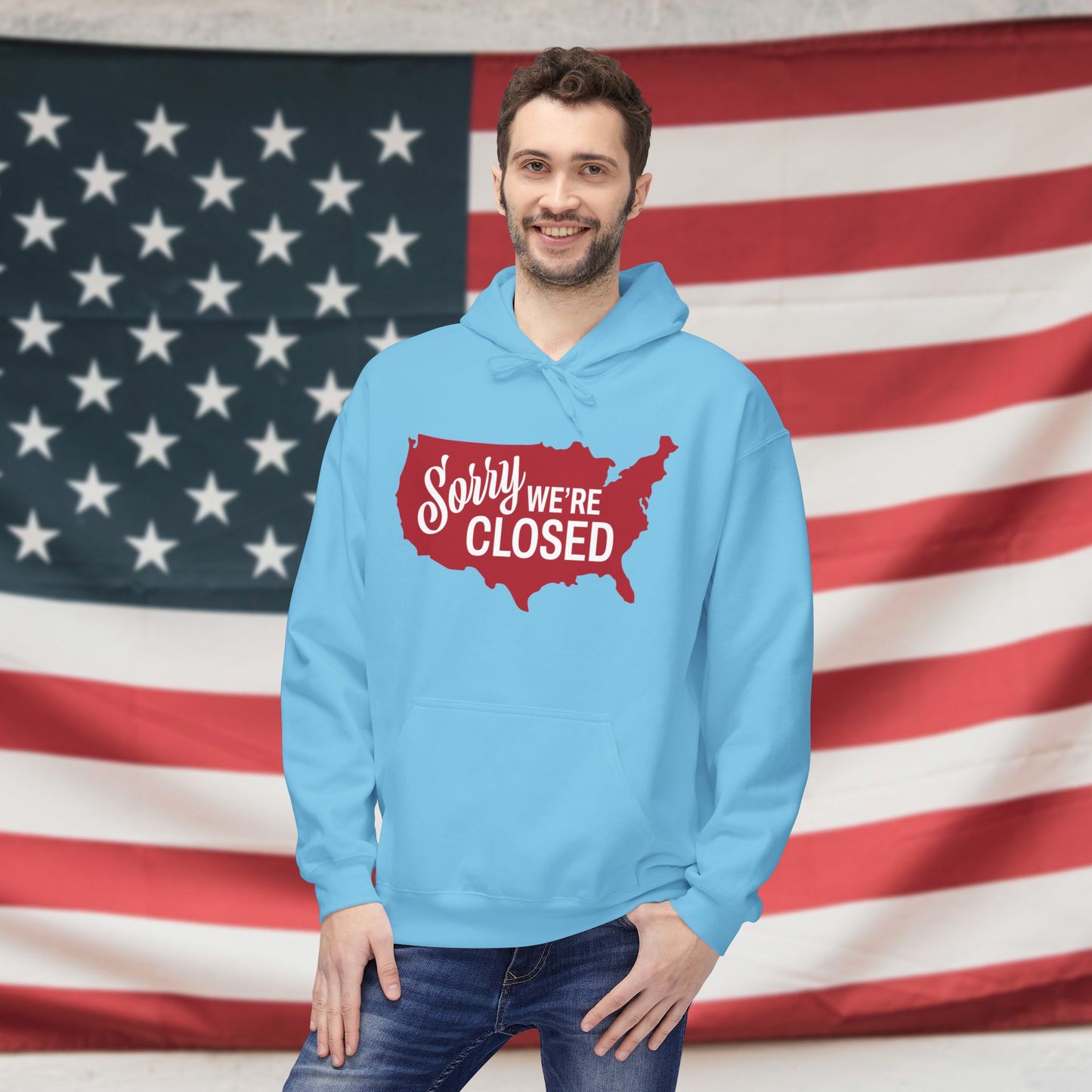 Sorry, We’re Closed Fleece Unisex Hoodie