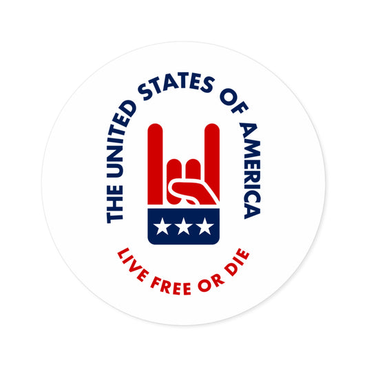 Live Free or Die Round Stickers