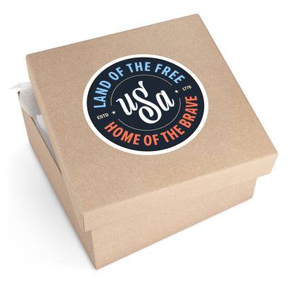 Vintage USA Round Stickers