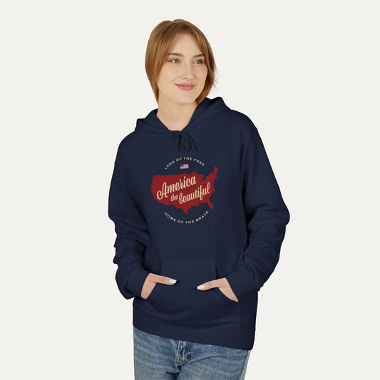 America the Beautiful Fleece Unisex Hoodie