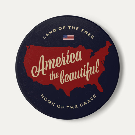 America the Beautiful Ceramic Coaster