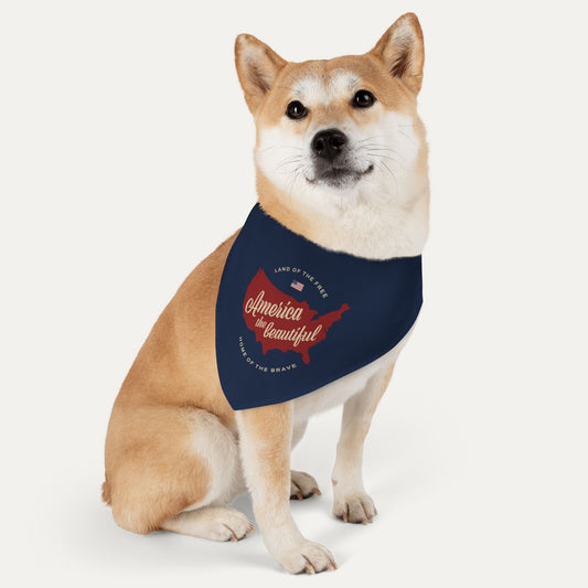 America the Beautiful Pet Bandana Collar