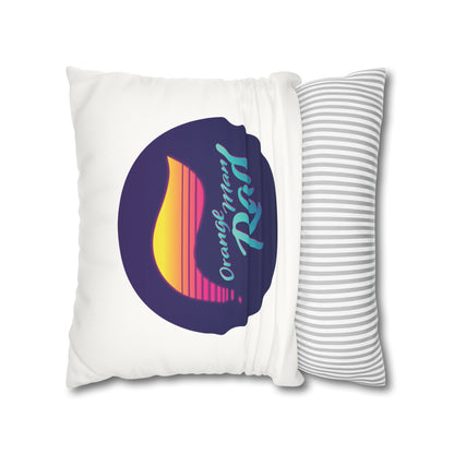 Orange Man Rad Retro Faux Suede Pillowcase
