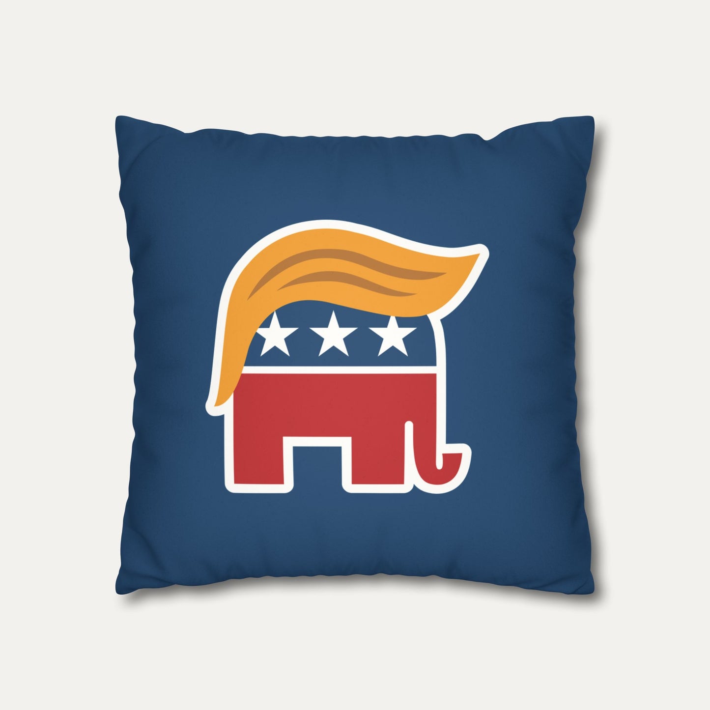 Orange Man Rad Faux Suede Pillowcase (Blue)