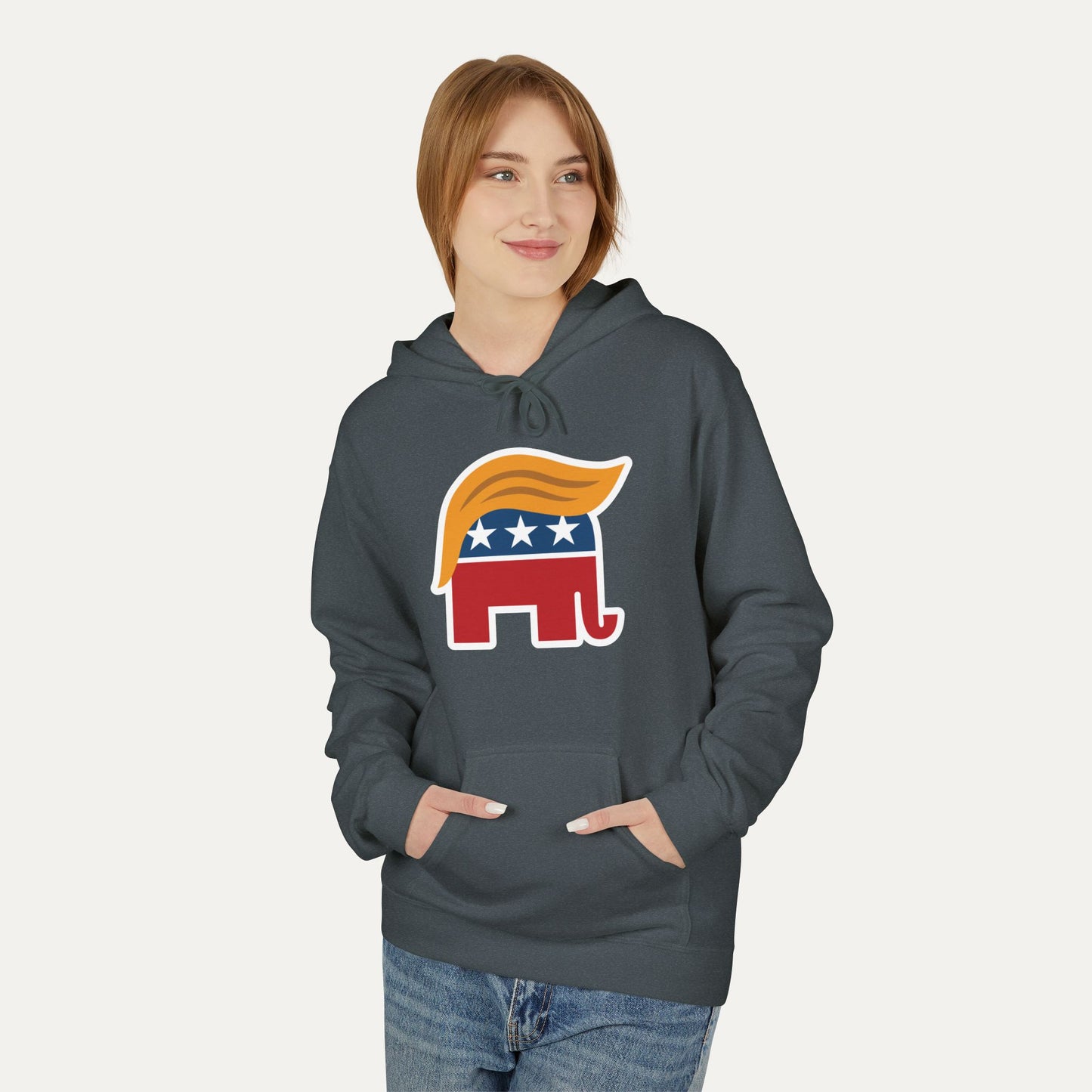 Orange Man Rad Fleece Unisex Hoodie