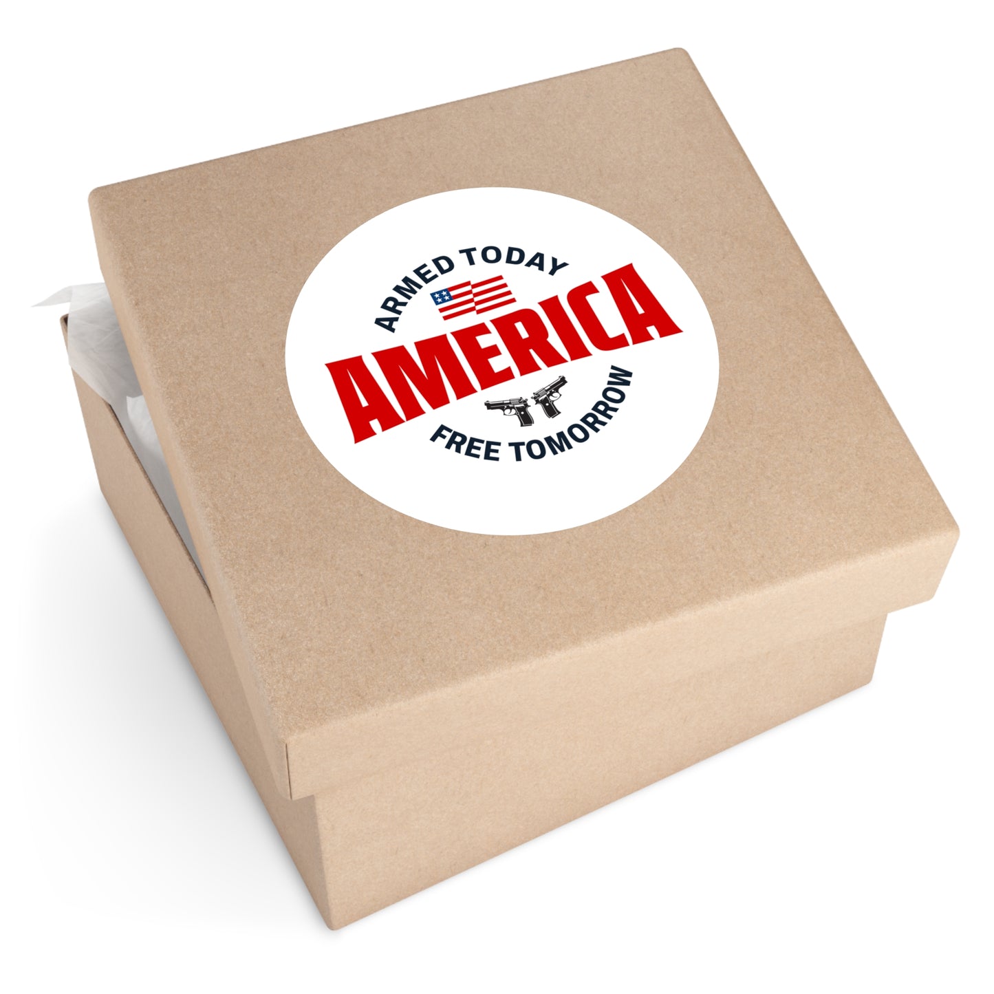 Armed Today, Free Tomorrow Round Stickers