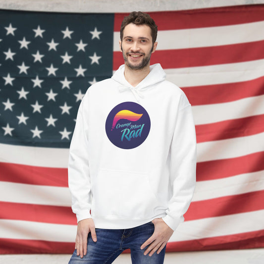 Orange Man Rad Retro Fleece Unisex Hoodie