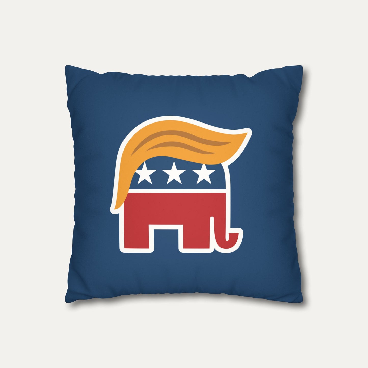 Orange Man Rad Faux Suede Pillowcase (Blue)