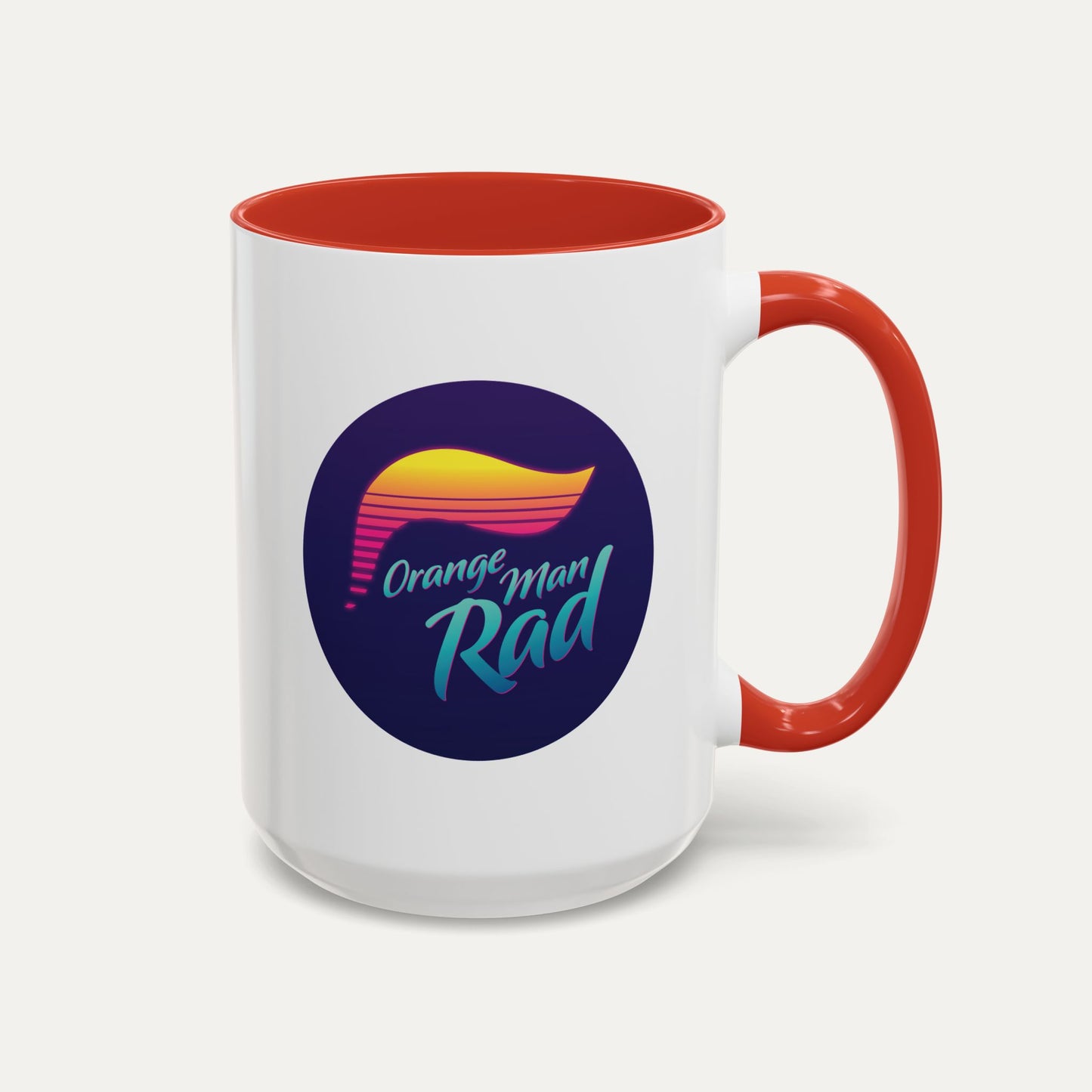 Orange Man Rad Retro 15oz Accent Mug
