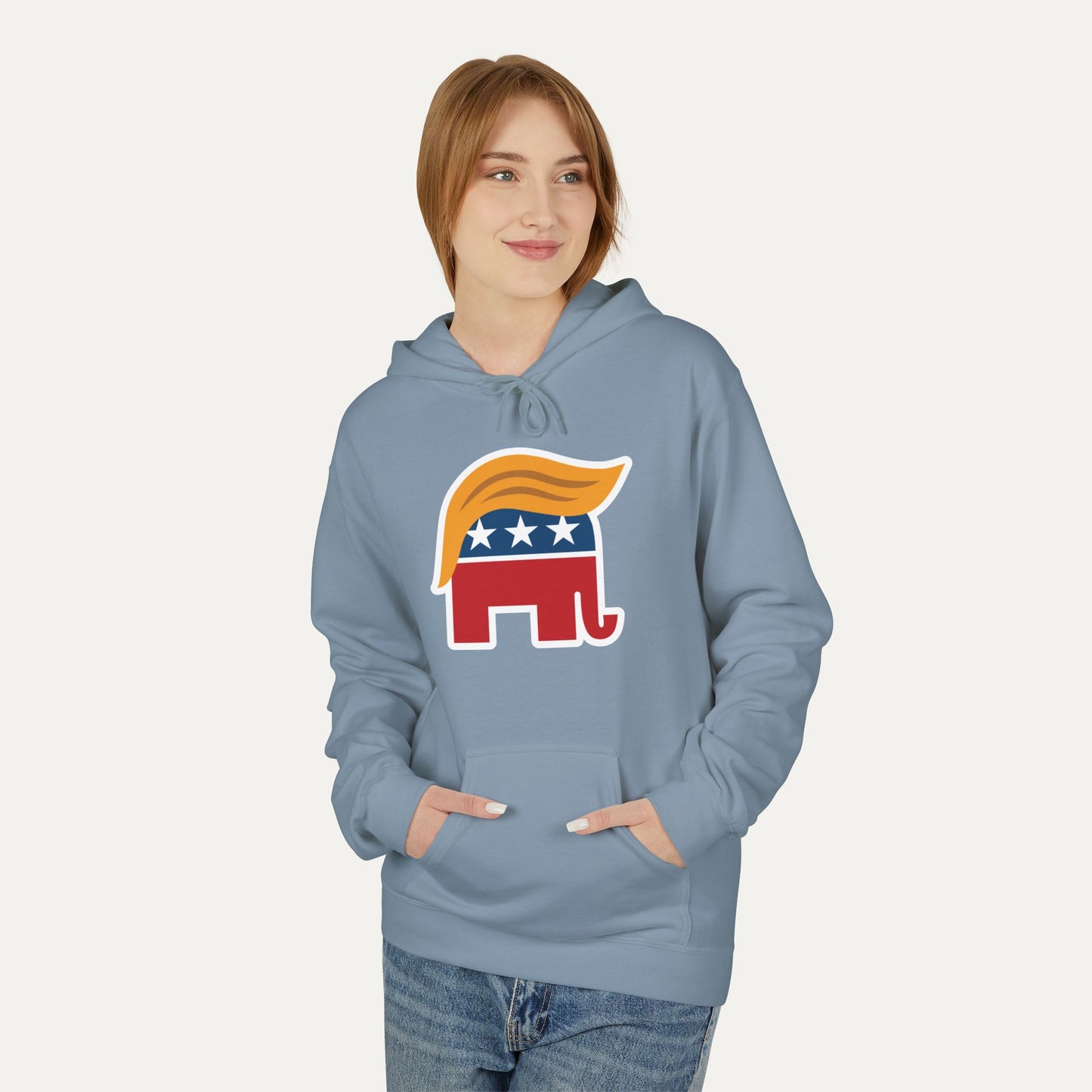 Orange Man Rad Fleece Unisex Hoodie