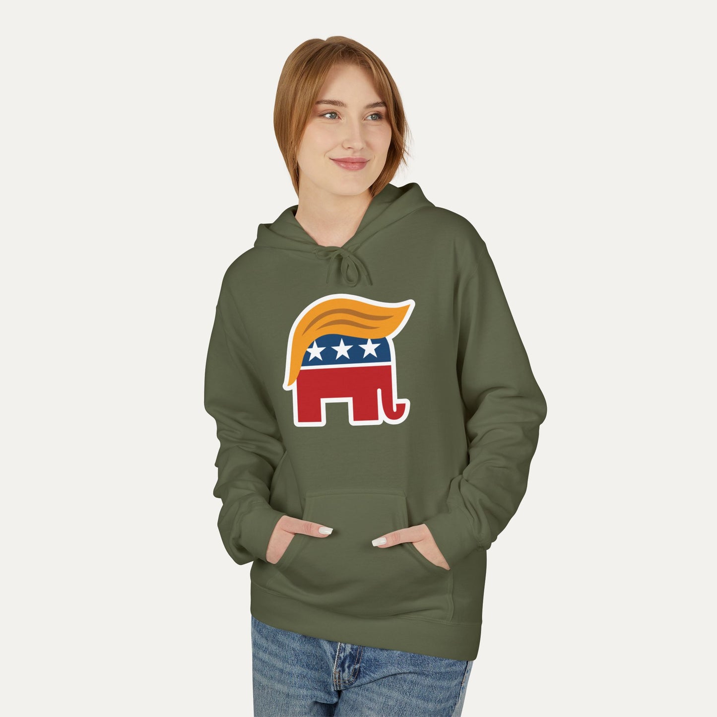 Orange Man Rad Fleece Unisex Hoodie