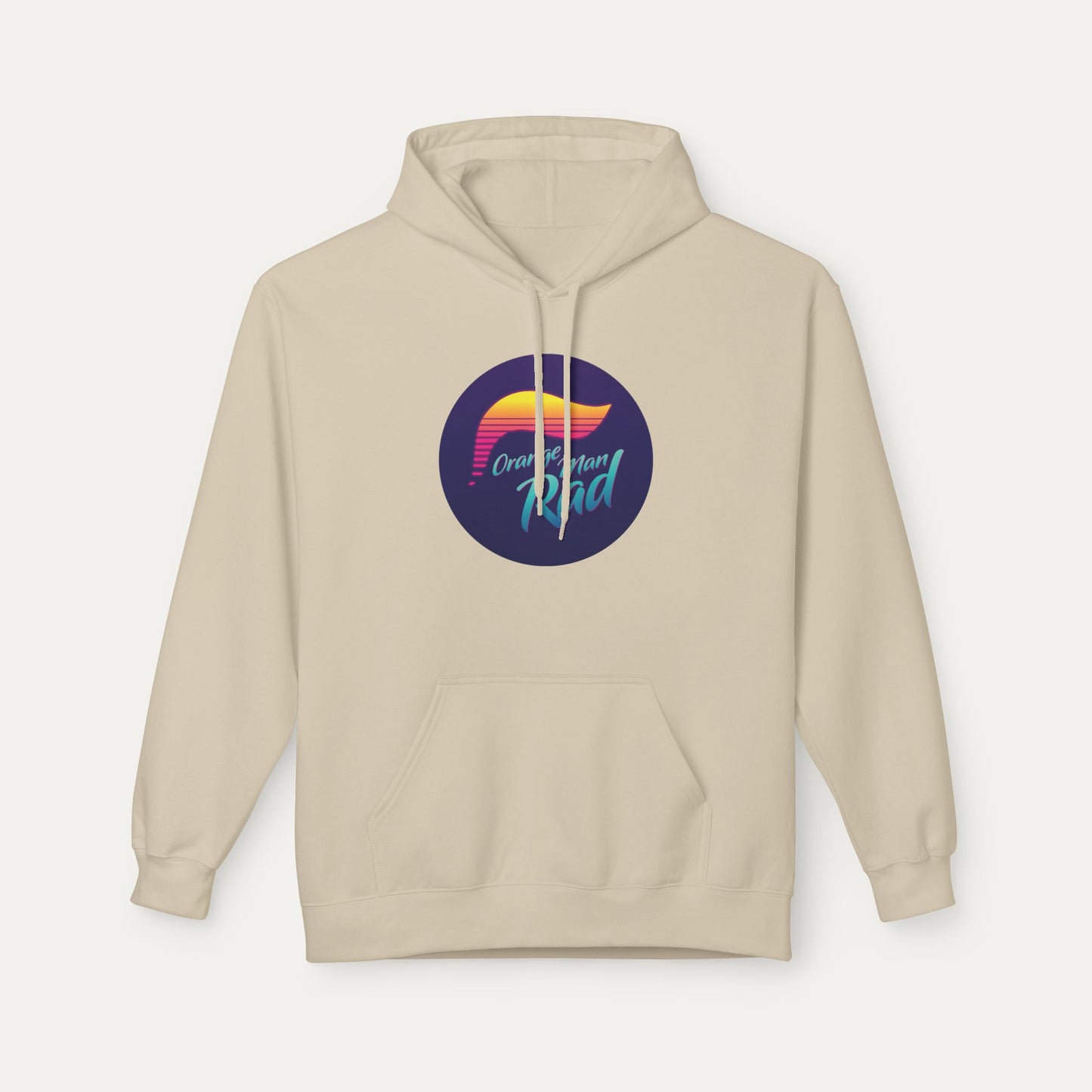 Orange Man Rad Retro Fleece Unisex Hoodie