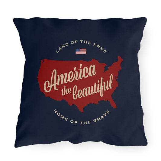 America the Beautiful Outdoor Pillows