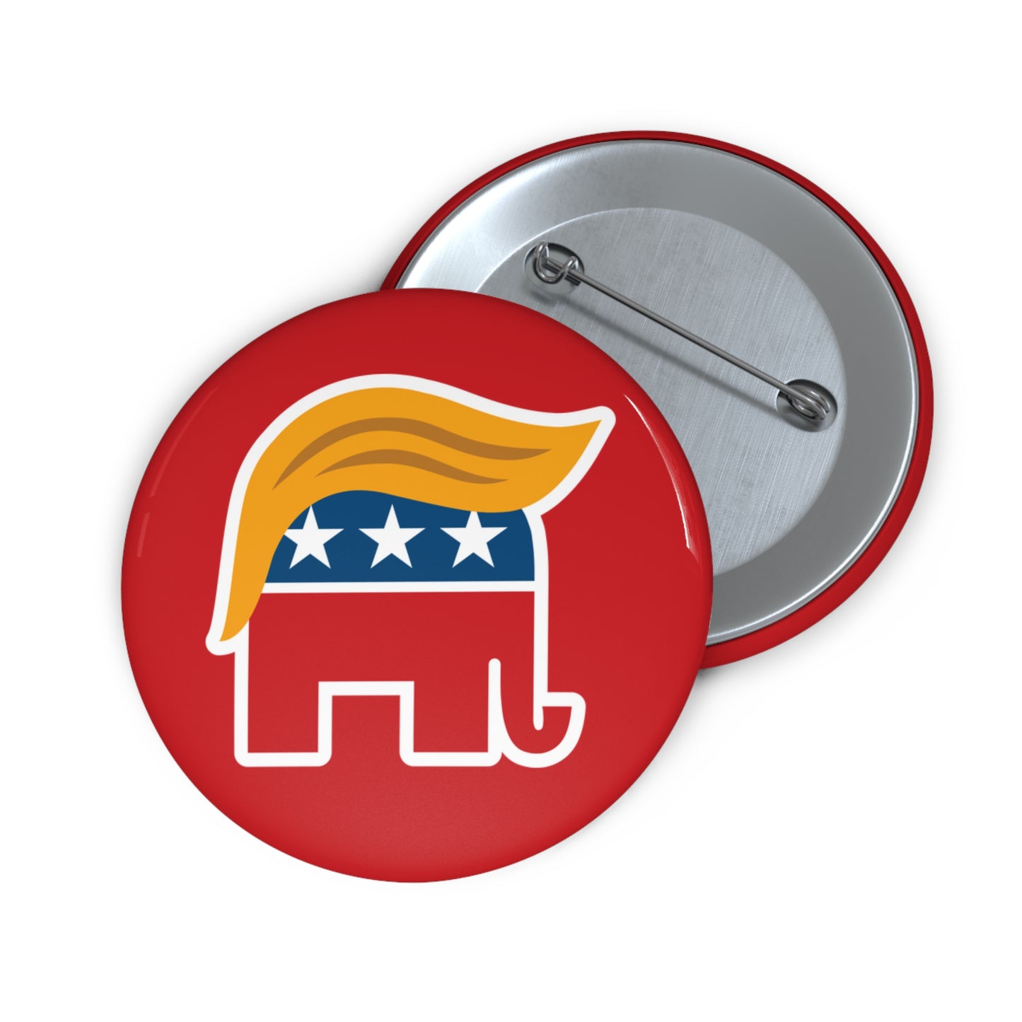Orange Man Rad Pin Button