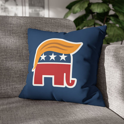 Orange Man Rad Faux Suede Pillowcase (Blue)