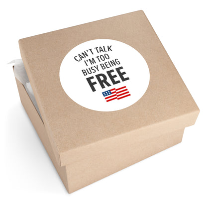 Can’t Talk Round Stickers