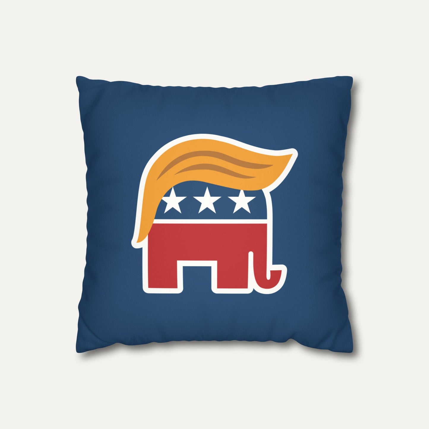 Orange Man Rad Faux Suede Pillowcase (Blue)