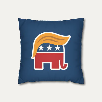 Orange Man Rad Faux Suede Pillowcase (Blue)
