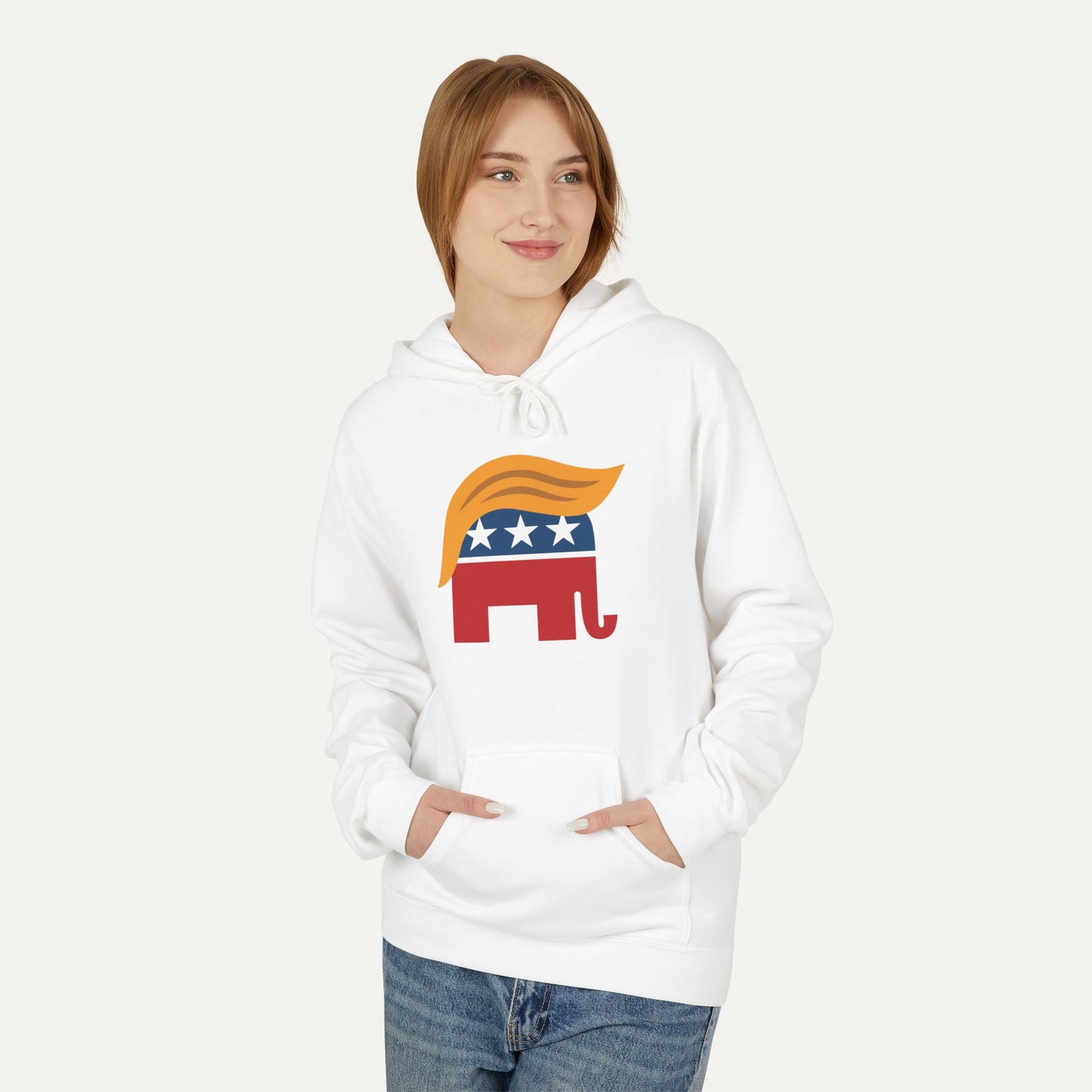 Orange Man Rad Fleece Unisex Hoodie