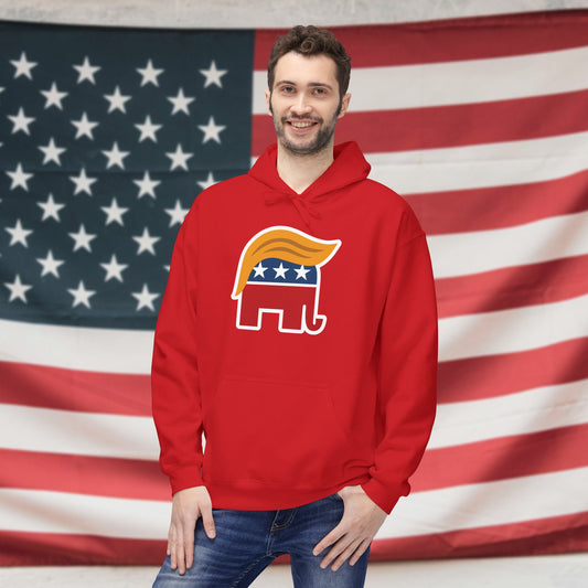 Orange Man Rad Fleece Unisex Hoodie