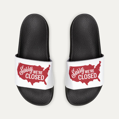Sorry, We’re Closed Men's Removable-Strap Sandals