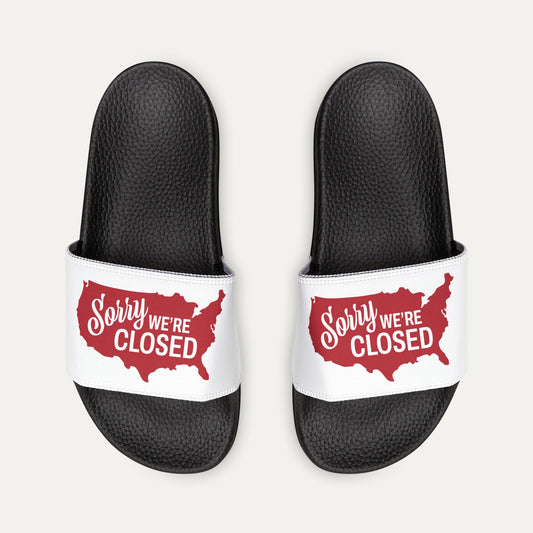 Sorry, We’re Closed Men's Removable-Strap Sandals