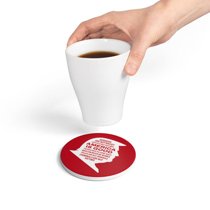 Orange man Ceramic Coaster