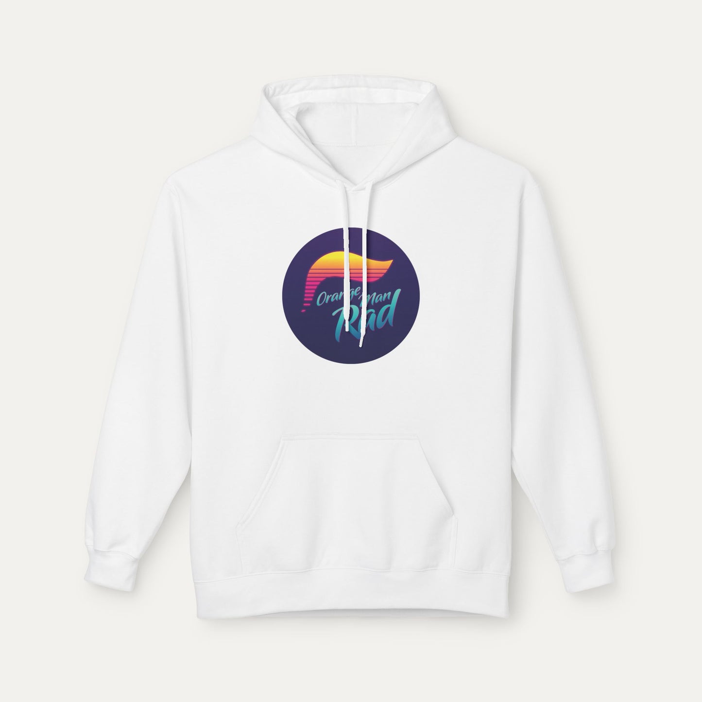 Orange Man Rad Retro Fleece Unisex Hoodie