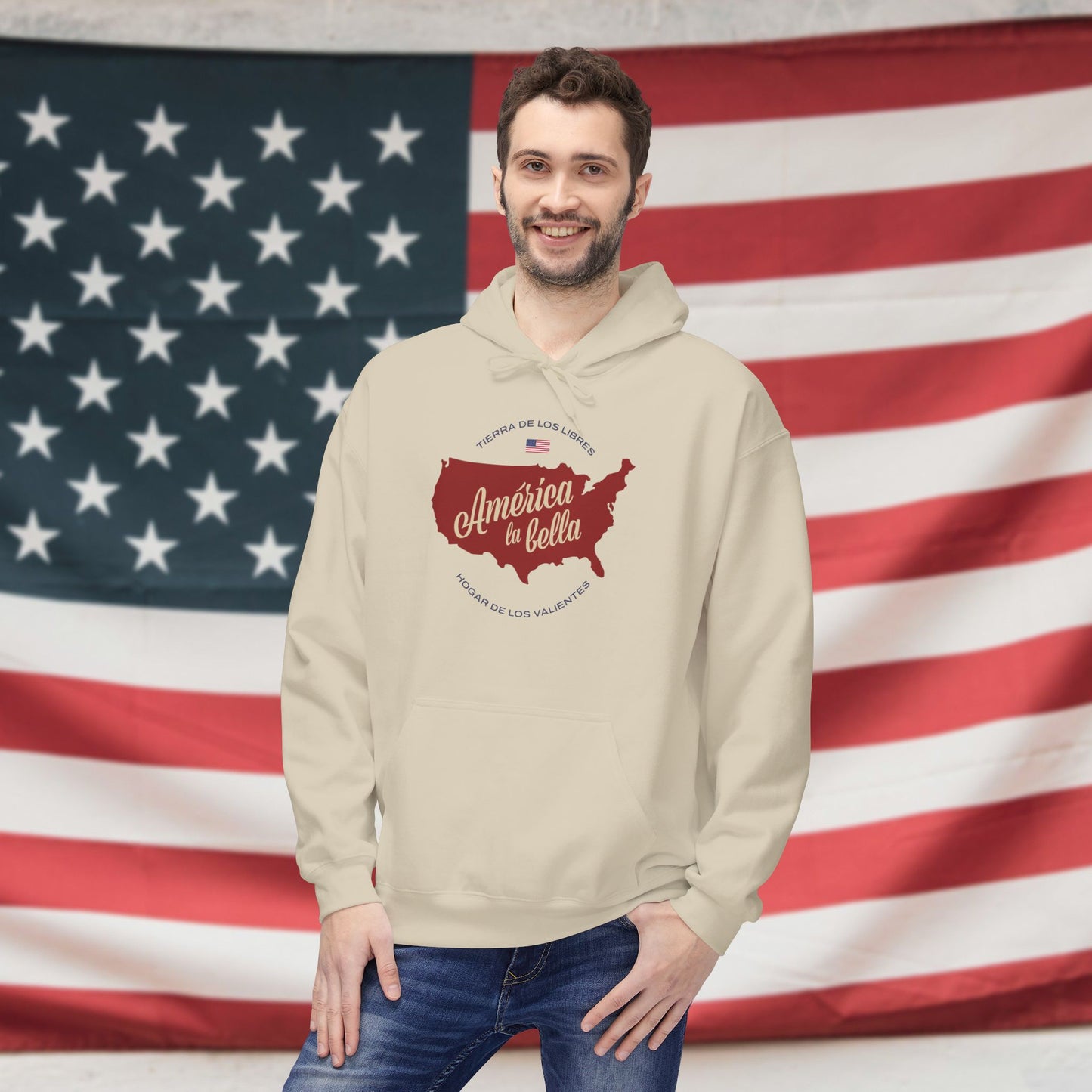 America the Beautiful Fleece Unisex Hoodie (Spanish)
