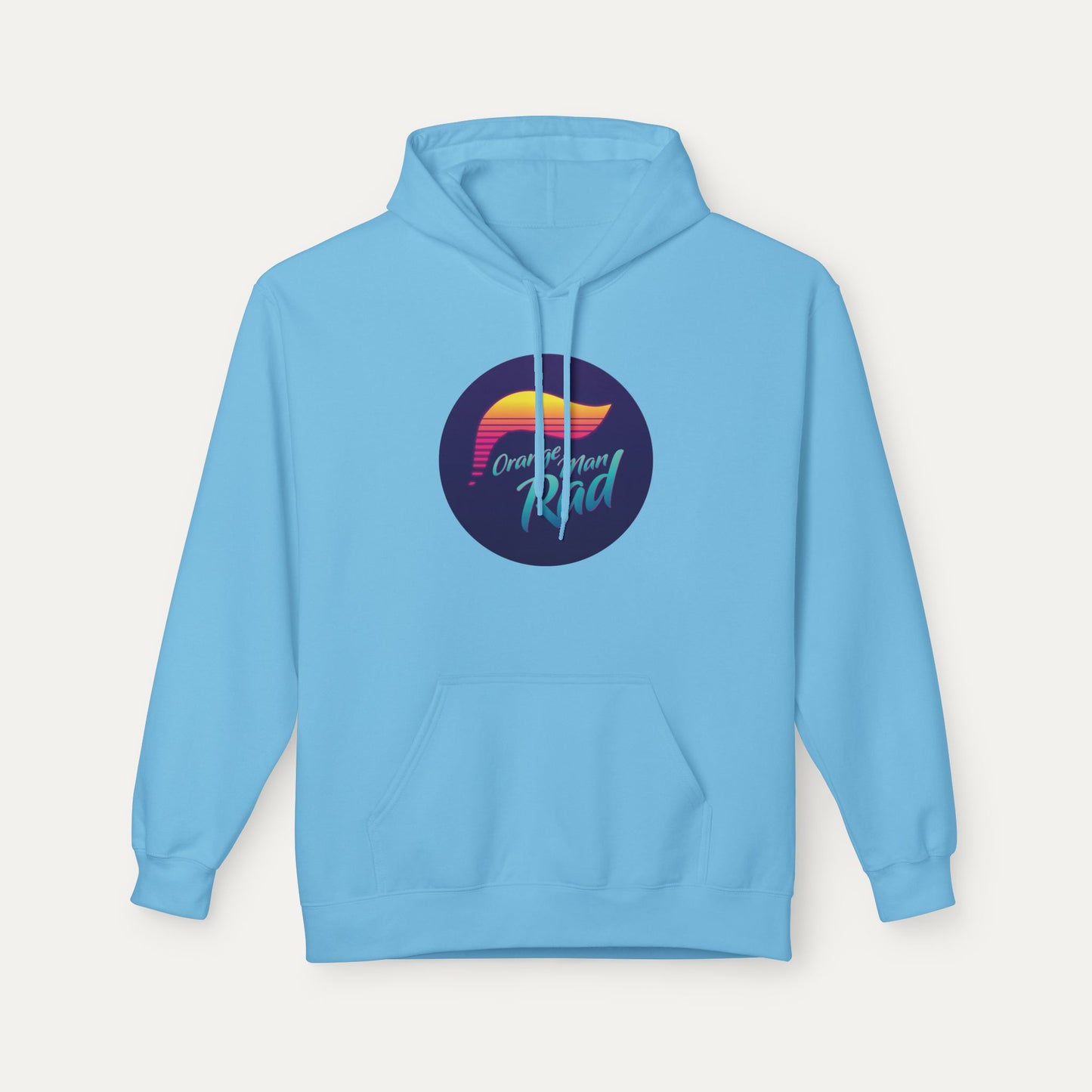 Orange Man Rad Retro Fleece Unisex Hoodie